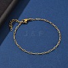 304 Stainless Steel Paperpclip Chains Bracelets for Women BJEW-U043-01G-1