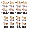 32Pcs 8 Styles Vacuum Plating 304 Stainless Steel Stud Earring Findings STAS-SZ0001-40-1