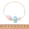 2Pcs Adjustable Acrylic Beaded Braided Bead Bracelets BJEW-JB14050-5