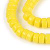Opaque Solid Color Glass Beads Strands GLAA-N026-3x6mm-03-3