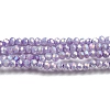 Opaque Baking Painted Glass Beads Strands DGLA-F002-03E-1