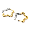 Two Tone 304 Stainless Steel Hoop Earrings EJEW-K257-02D-GP-2