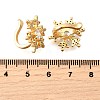 Brass Micro Pave Clear Cubic Zirconia Cuff Earrings EJEW-F370-25G-5