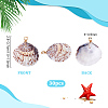 30Pcs Natural Shell Pendants PALLOY-PH01839-5