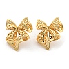 Rack Plating Brass Hollow Bowknot Stud Earrings EJEW-K263-31G-1