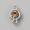 Faceted Glass Flat Round Connector Charms FIND-WH20042-56G-1