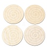 Sacred Geometric Wooden Grid DJEW-F028-01F-1