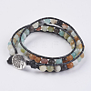 Natural Gemstone Wrap Bracelet BJEW-JB03613-2