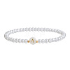 Plastic Pearl Round Beaded Stretch Bracelets for Women WGC81DB-01-2