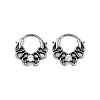 Snake 316 Surgical Stainless Steel Clear Cubic Zirconia Hoop Earrings X-EJEW-G416-39AS-4