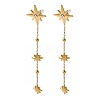 304 Stainless Steel Crystal Rhinestone Star Dangle Stud Earring EJEW-G451-04G-2
