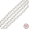 Anti-Tarnish Rhodium Plated 925 Sterling Silver Cable Chains STER-F052-14P-3