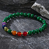 Natural Malachite Beads Stretch Beads Bracelets for Men UA8843-3