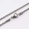 Non-Tarnish 304 Stainless Steel Rope Chain Necklaces X-STAS-O056-B-10-1