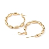 Brass Round Ring Hoop Earrings EJEW-A025-01B-2