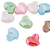 10Pcs UV Plating Opaque Acrylic Beads OACR-TA0004-07-3