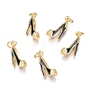 Brass Micro Pave Clear Cubic Zirconia Stilettos Pendants ZIRC-B002-35G-C-1