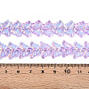 Transparency Electroplate Glass Beads Strands GLAA-T023-39A-05-4