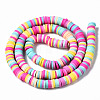 Handmade Polymer Clay Beads Strands CLAY-R089-6mm-137-3