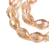Electroplate Transparent Glass Beads Strands GL-N002-01A-A07-3