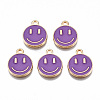 Alloy Enamel Charms X-ENAM-S121-165D-RS-1