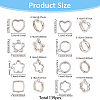 139Pcs 8 Styles CCB Plastic Beads Frames CCB-YW0001-73-2