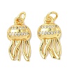 Brass Micro Pave Cubic Zirconia Pendants KK-I355-01G-01-1