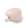 Natural Rose Quartz Pendants G-B042-02P-01-4