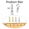 4Pcs 2 Colors Brass Micro Pave Clear Cubic Zirconia Fold Over Clasps KK-CJ0004-37-2