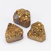 Electroplated Natural Druzy Quartz Crystal Beads G-G888-06-2