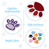 36Pcs 36 Colors Paw Print Computerized Embroidery Cloth Iron on Patches PATC-TAC0001-08-4