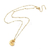 Initial Letter Brass Pendant Necklaces NJEW-A015-21G-G-2