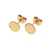 Ion Plating(IP) 304 Stainless Steel Stud Earring Findings STAS-P198-25-8mm-G-1