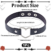 Punk Metal Heart PU Leather Choker Necklaces for Women NJEW-CL0001-20-2