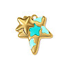 304 Stainless Steel Enamel Pendants STAS-OY010-55G-3