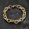 304 Stainless Steel Cable Chain Bracelets for Women LS-BJEW-Q050-01C-G-2