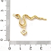 Brass Micro Pave Clear Cubic Zirconia Connector Charms KK-C108-02A-G-3