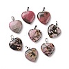 Natural Rhodonite Pendants G-G956-B22-FF-3