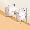 Chic Stainless Steel Rhombus Stud Earrings FV8927-5