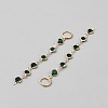 Alloy Flat Round Tassel Leverback Earrings EJEW-WH0020-35A-2