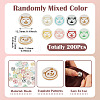 200Pcs 2-Hole Resin Buttons BUTT-TA0001-60C-4