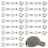 24Sets Brass Baseball Hat Cap Buckle Strap Clasp Clip Kit FIND-BC0014-12MP-1
