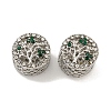 Rack Plating Alloy Rhinestone European Beads FIND-B034-32P-1