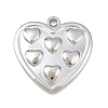 304 Stainless Steel Pendants STAS-C154-05A-P-1