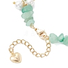 3Pcs Natural Green Aventurine & Sunstone & Lapis Lazuli Chip Beaded Bracelets for Women BJEW-JB12301-5