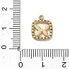 304 Stainless Steel with Crystal Rhinestone Charms RB-CBA8719-01A-G-3