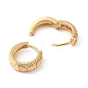 Rack Plating Brass Micro Pave Clear Cubic Zirconia Hoop Earrings for Women EJEW-G394-04A-G-2