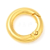 Rack Plating Brass Spring Gate Rings KK-Q781-13G-1