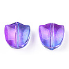 Two Tone Spray Painted Transparent Glass Beads GLAA-T022-26-B02-2