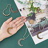 SUPERFINDINGS 1 Set Iron Shower Curtain Rings HJEW-FH0001-45-3